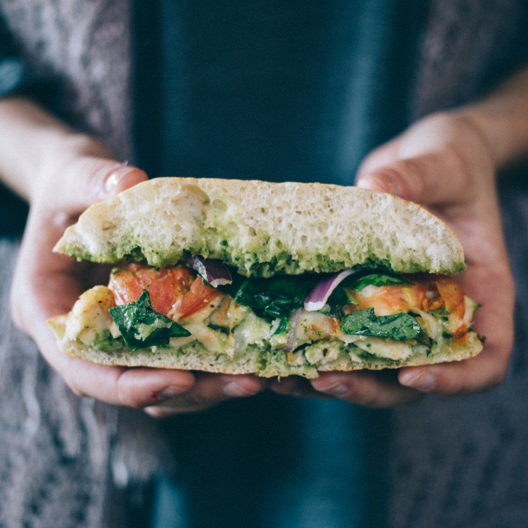 Chicken Pesto Sandwich.