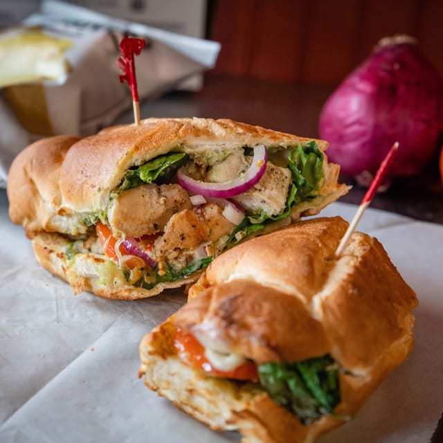 Chicken Pesto Sandwich.